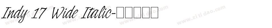 Indy 17 Wide Italic字体转换